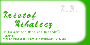kristof mihalecz business card